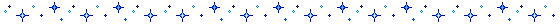 a divider made of blue stars